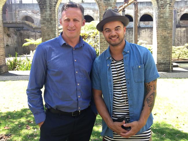 Guy Sebastian with his former manager of 12 years Titus Day. Picture: Supplied