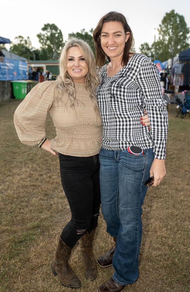 Ree Cook and Sarah Adams at Gargett Rodeo Saturday 3 June 2023 Picture: Michaela Harlow