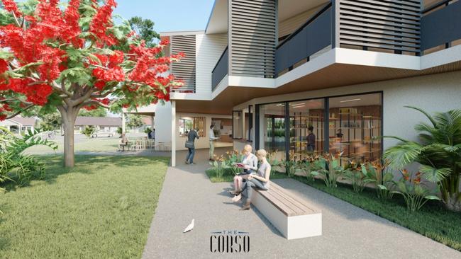 A mixed-use development including a 39-room boarding house, to be known as "The Corso", has been proposed for a Brunswick Heads property. It would be managed by The Kollective.