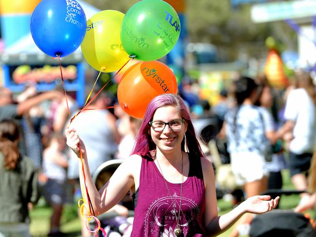 Kara Macklin, 17, of Port Pirie, at the Smelters Picnic on Tuesday. Picture: Bernard Humphreys