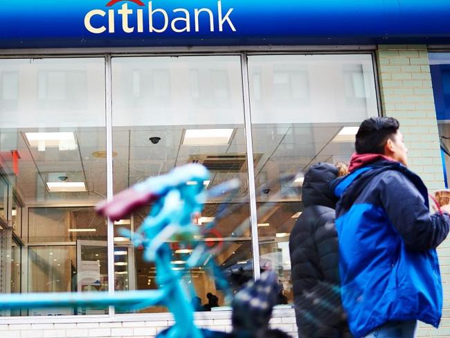 Investors fled from banking stocks such as Citigroup. Picture: Bloomberg