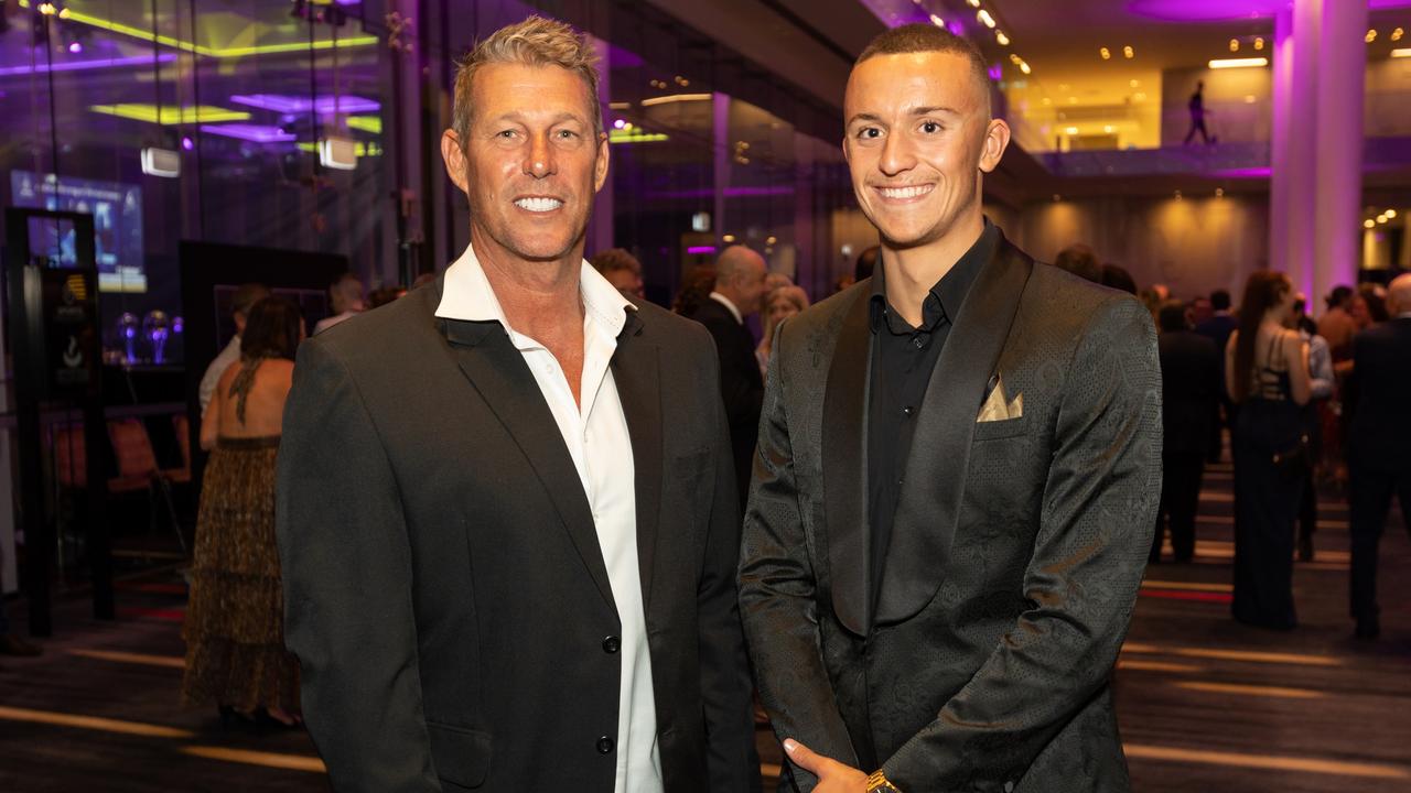 Chris Mooney and Flynn Southam at the 54th Sports Star of the Year Awards at RACV Royal Pines. THE PULSE . Picture: Celeste Humphrey