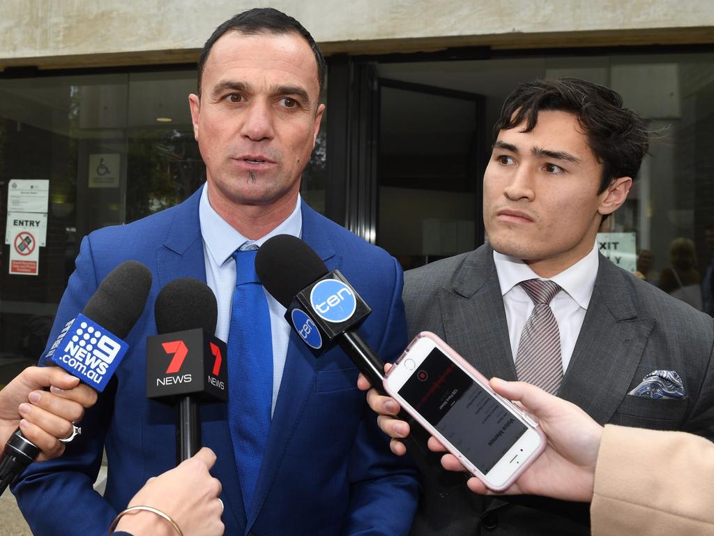 Bryan with Australian Idol star Shannon Noll. Picture: AAP