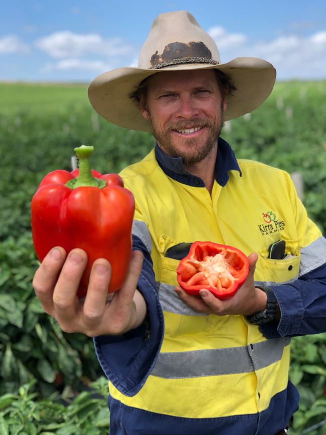 Tim Carnell, 36, is trucking in a million litres of water to keep crops alive.