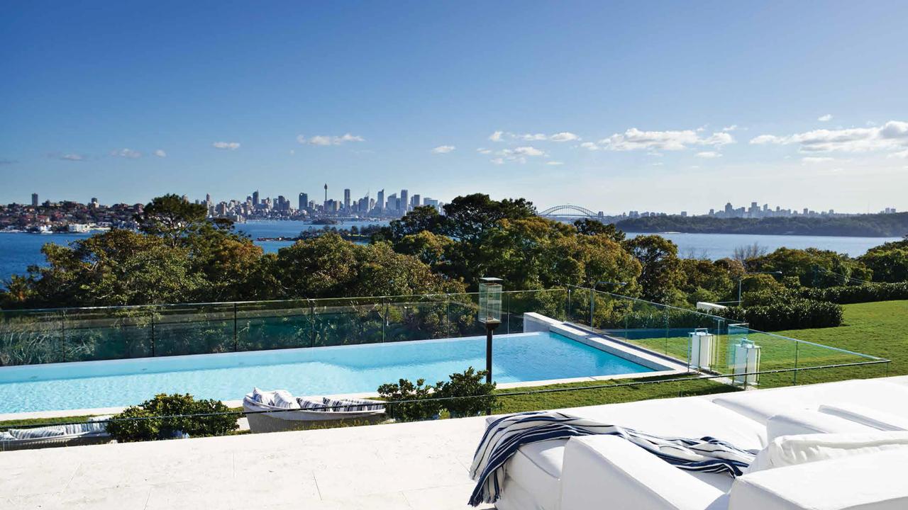 The view from James Packer’s old Vaucluse home.