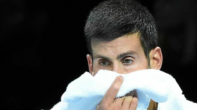 Novak Djokovic of Serbia during his loss to Britain&#39;s Andy Murray. Picture: ANDY RAIN