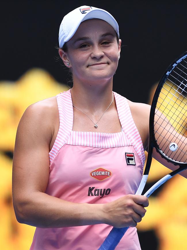 Ash Barty during the Australian Open in 2019. Picture: AAP Image/Lukas Coch