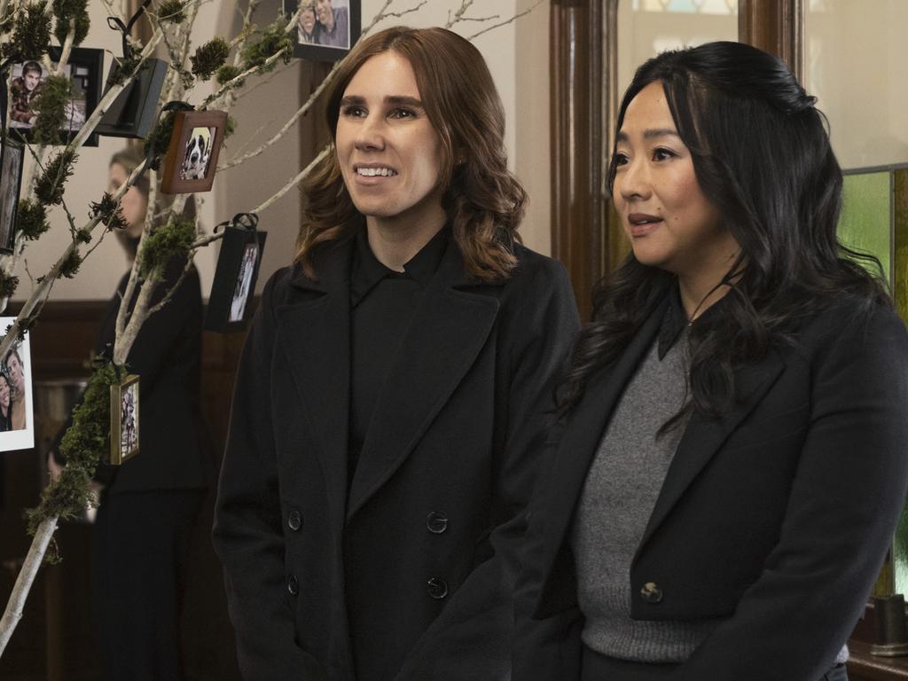 Zosia Mamet as AJ, Stephanie Hsu as Ruby in the US remake of Aussie comedy Laid.