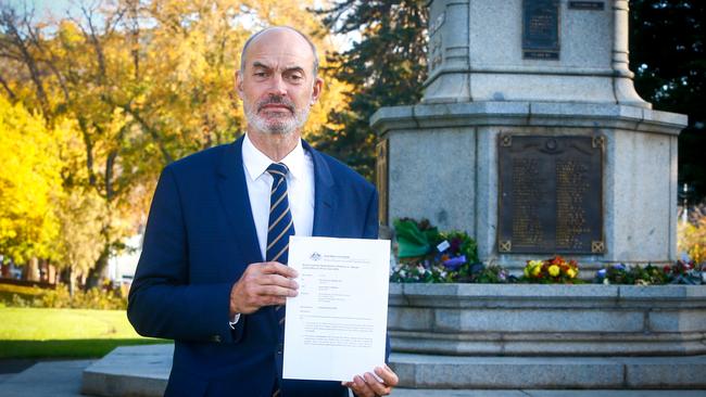 Veterans’ Affairs Minister Guy Barnett. Picture: PATRICK GEE