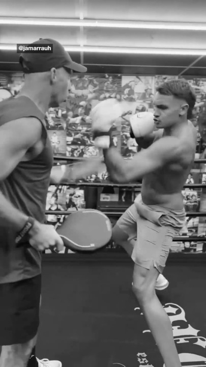 Jamarra Ugle-Hagan shares videos from private workouts