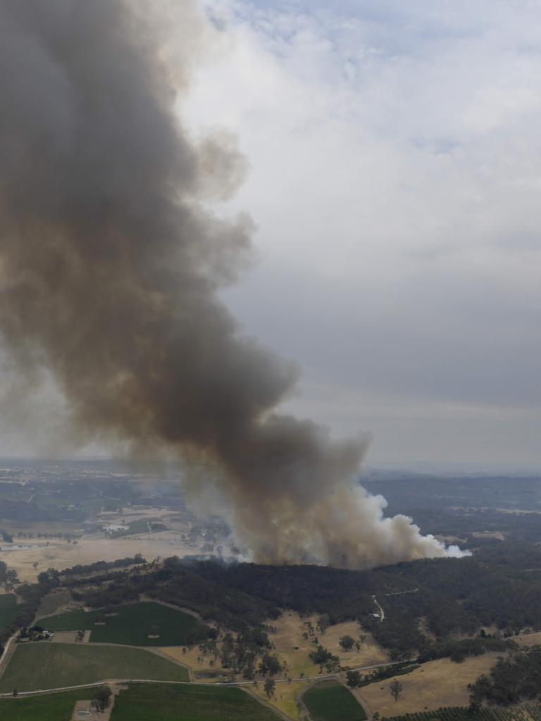 A fire near Birdwood on December 23. Picture: Naomi Jellicoe