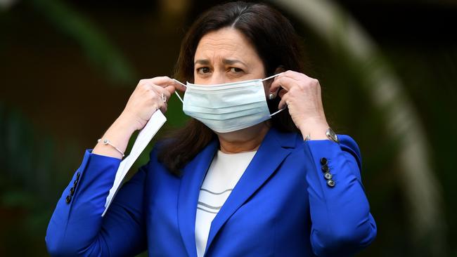 Queensland Premier Annastacia Palaszczuk professed optimism about lifting the stay-at-home order for three million people. Picture: Dan Peled