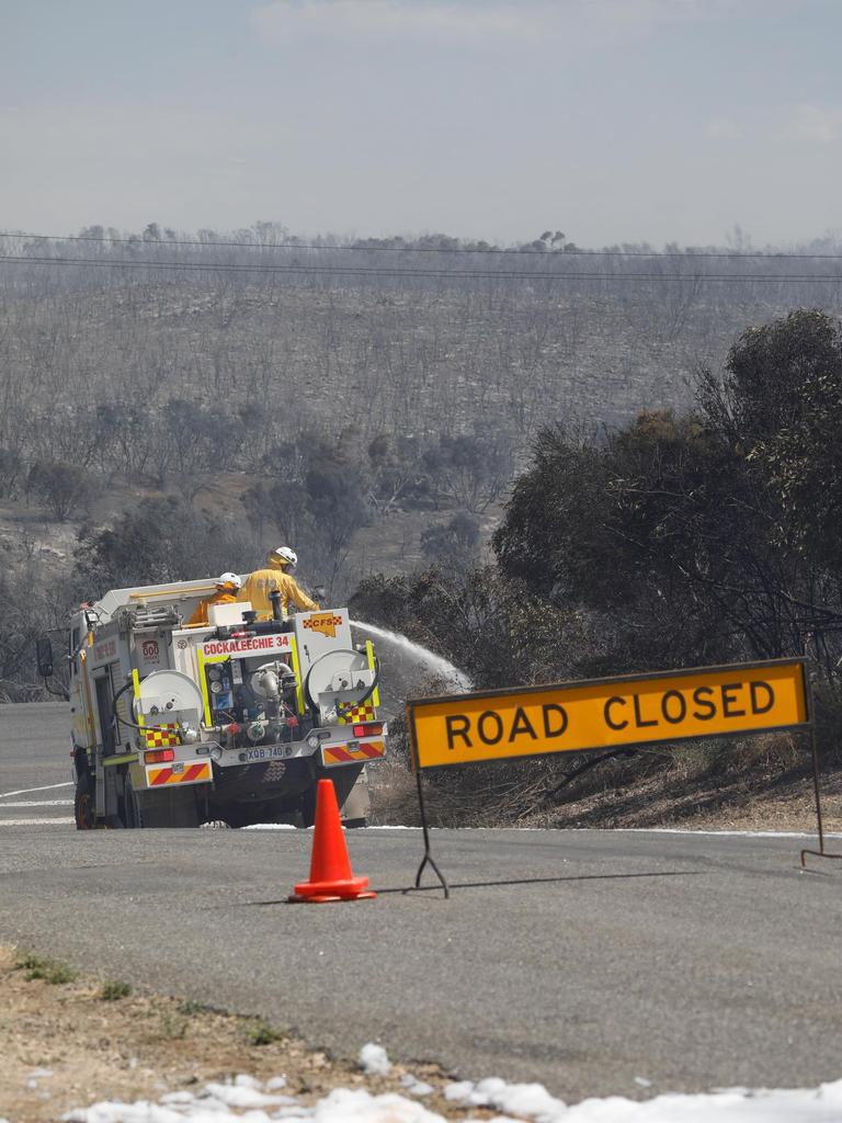 CFS tackle the blaze outside Port Lincoln. Picture: Robert Lang