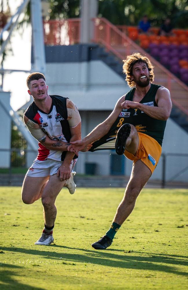 Connor West playing for St Mary's against Southern Districts in Round 8 of the 2024-25 NTFL season. Picture: Patch Clapp / AFLNT Media