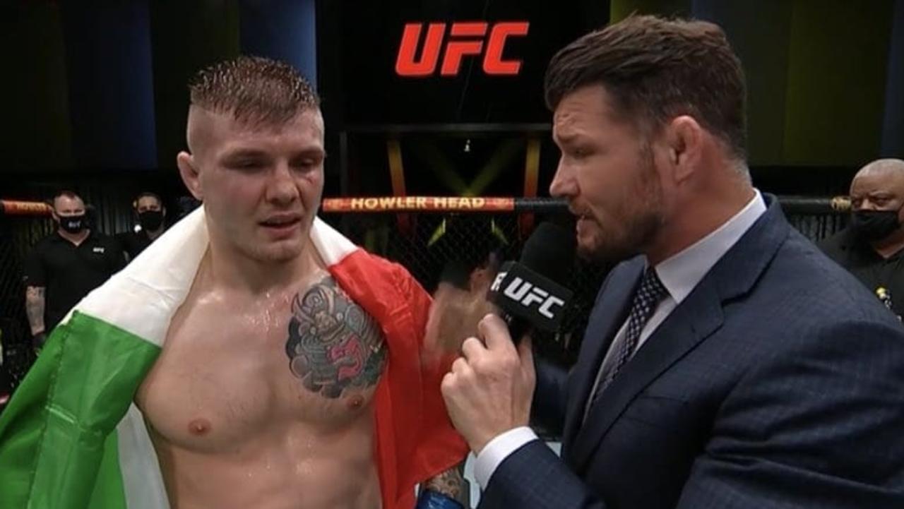 Marvin Vettori speaks after the fight.