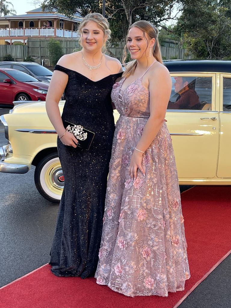 The students arrive at St Mary's College formal at the Brolga Theatre.