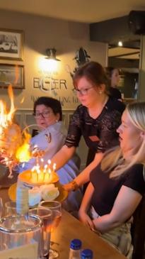 Teen's cake topper goes up in flames