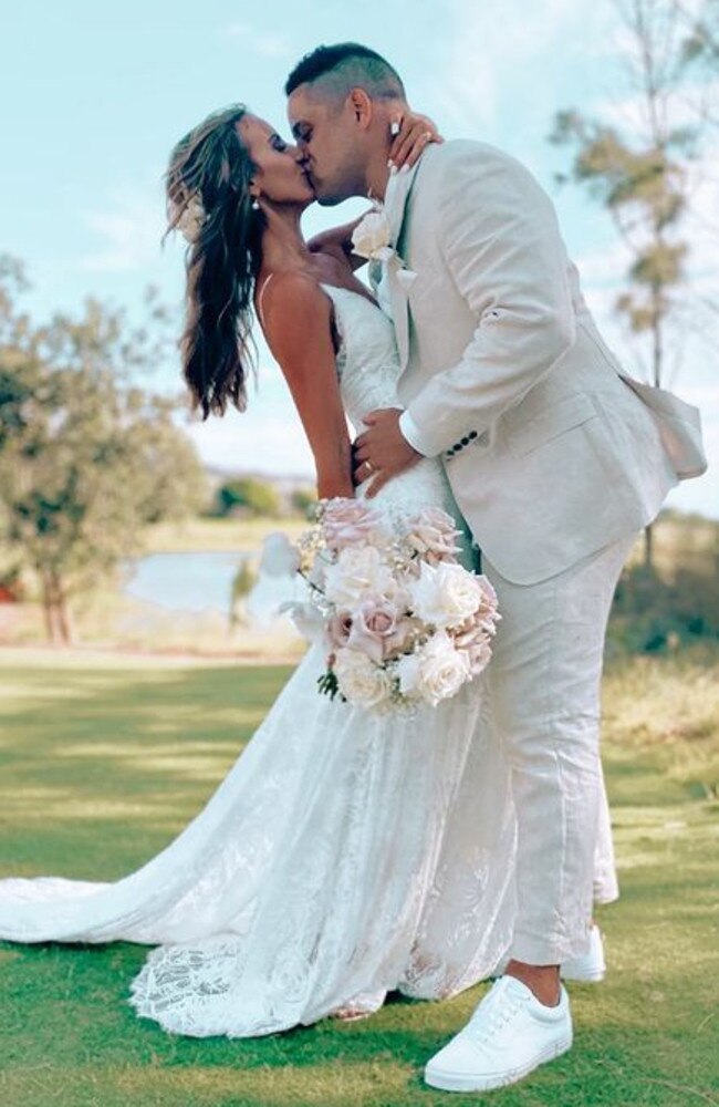 Jarryd Hayne posted a photo to Instagram after he married Amellia Bonnici on Tuesday. Picture: Instagram