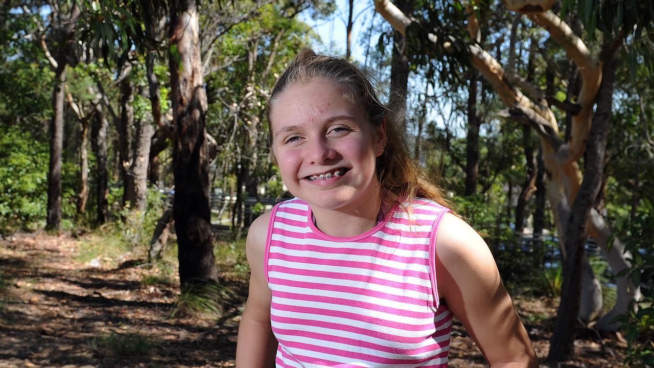 Natasha Garrity, pictured here as a young girl, is now 24 and a research assistant for the Cerebral Palsy Alliance Research Institute. Picture: Virginia Young.