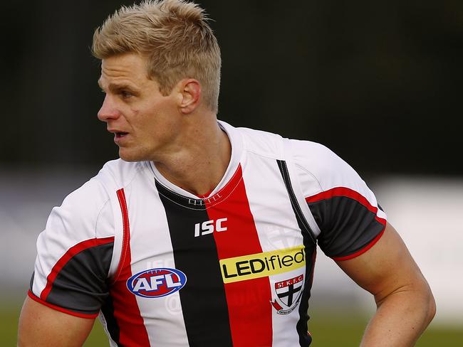 Nick Riewoldt’s hard running is rewarded in SupeCoach. Picture: Wayne Ludbey