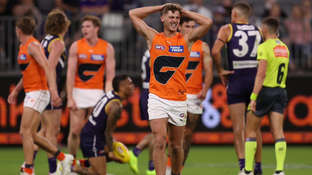 Harry Perryman is disappointed with the Giants’ 1-3 start to the season. Picture: Getty Images