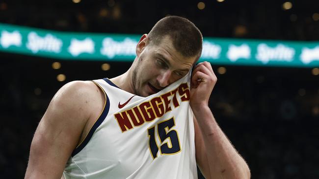 Jokic was as nonchalant as ever after the historic display. (Photo By Winslow Townson/Getty Images)