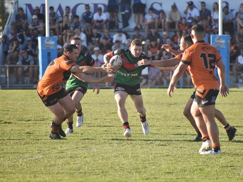 Mitchell Lane in the RLMD A Grade grand final between Wests Tigers and Sarina Crocs, September 5, 2021. Picture: Matthew Forrest
