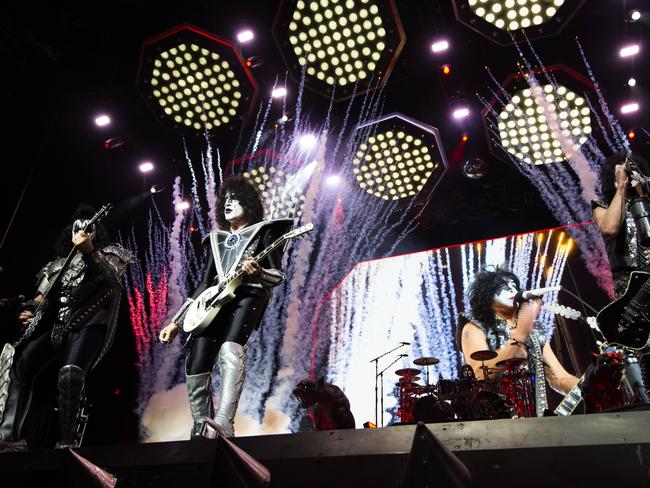 KISS play the first of two nights at Sydney’s Qudos Bank Arena. Picture: Monique Harmer