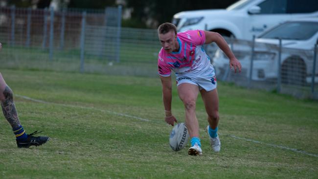 Warilla-Lake South Vs Milton-Ulladulla. Cody Roach splitting the defence to score the try. Picture: Thomas Lisson