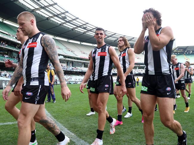 The Pies are struggling on the field and off. Picture: Michael Klein