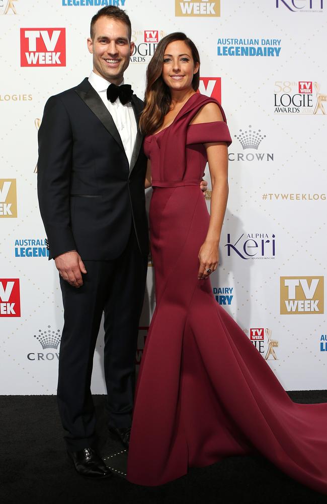 Dan and Dani Wales from The Block at the 58th annual TV Week Logie Awards. Picture Julie Kiriacoudis