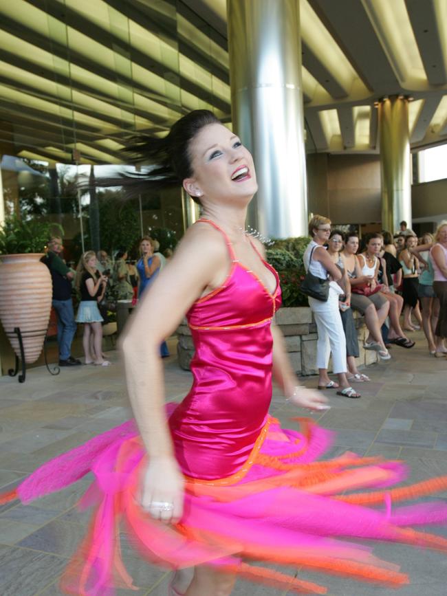 NOVEMBER 15, 2004: Palm Beach Currumbin State High School formal held at Conrad Jupiters. Tenille Dawes wearing a dress she designed herself. PicMike/Batterham