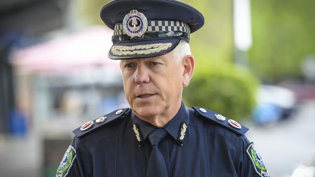 Police Commissioner Grant Stevens reveals the formation of a super task force to combat “crimes of violence” being committed by street youth gangs. Picture: Roy VanDerVegt