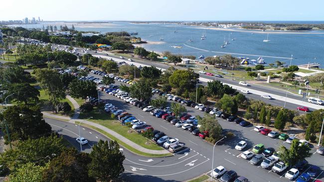 Aerial view of Carey Park at Southport, an area proposed for a new casino for the Gold Coast. Picture Glenn Hampson.