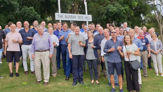 The local community comes out to honour rugby legend Murray Tate.