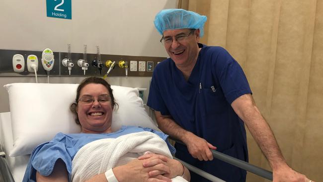 Dr Sam Battaglia performed the first procedure at Knox Private Hospital's day centre.