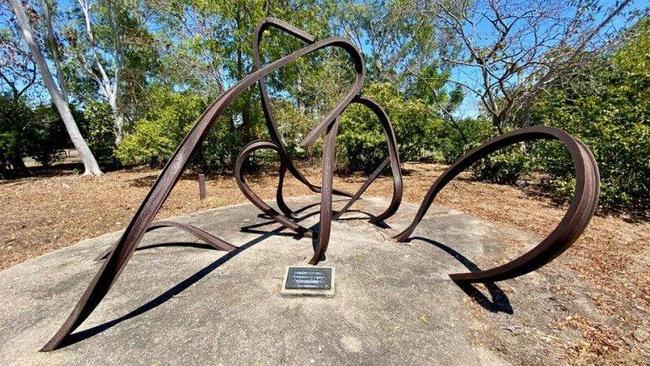 Existing Cyclone Tracy memorial at Casuarina Senior College. Picture: Monument Australia