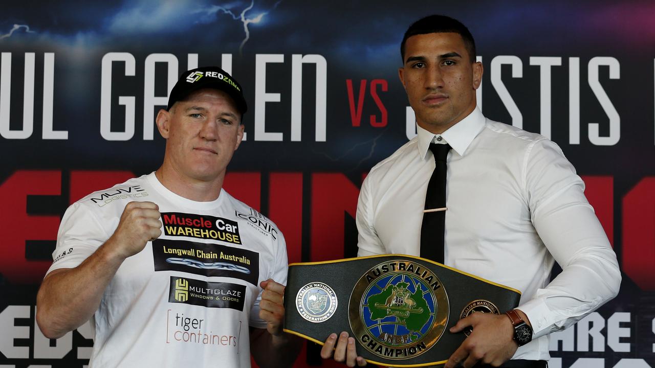 Justis Huni’s camp says the fight against Paul Gallen won’t go ahead unless an agreement can be reached over their gloves. Picture: NCA NewsWire / Nikki Short