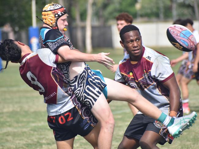 Warba Wangarunya Rugby League Carnival, under-17 boys, Yunba Buddas versus Gracemere Goannas, Saleyards Park, Rockhampton, January 19, 2024.