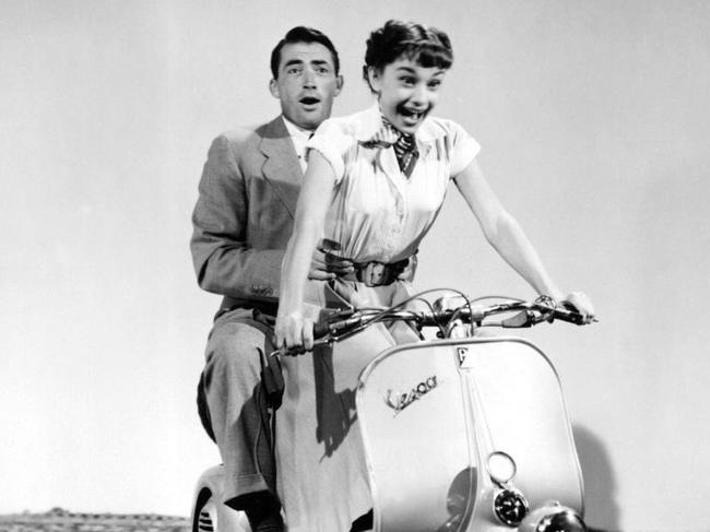 Audrey Hepburn and Gregory Peck in Roman Holiday.