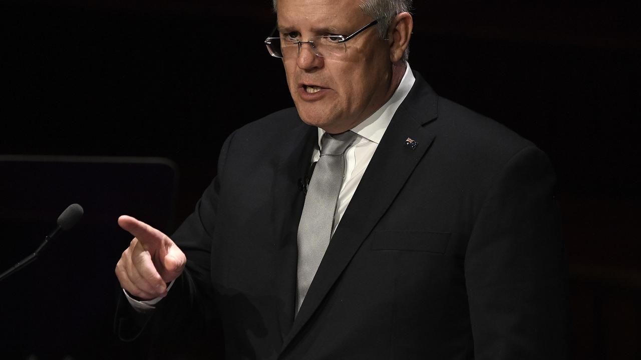 Scott Morrison echoed, but also refined Donald Trump’s argument. Picture: Bianca De Marchi/AAP