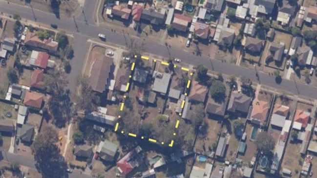 The proposed site of 24 townhouses on Morris St, St Marys, less than 200 metres from the Great Western Highway. Picture: Supplied