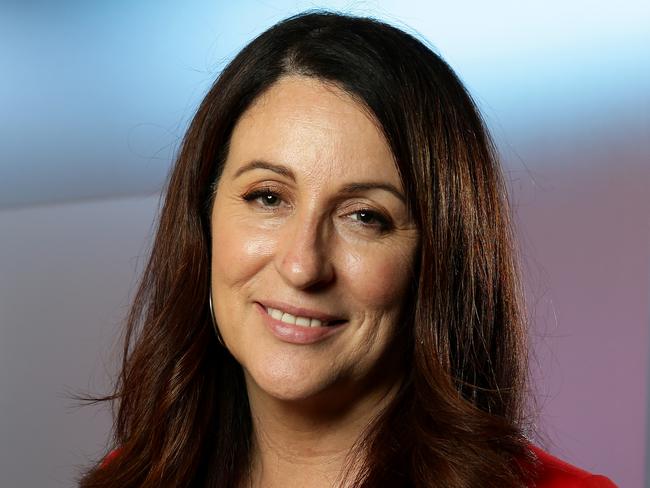 Miranda Devine in the studio at News Corp Australia's Surry Hills office for the first Miranda Live radio show. Picture: Jonathan Ng