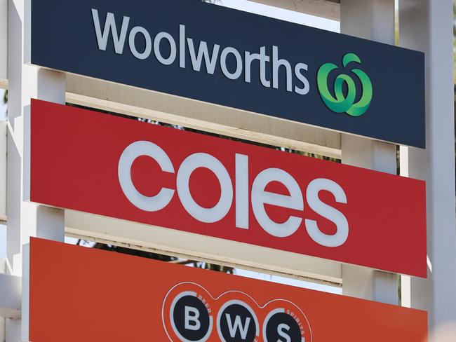 Coles and Woolworths are both employing covert and overt ways to curb retail theft. Picture: NCA NewsWire / David Mariuz