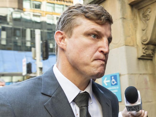 Brett Finch pleaded guilty in Sydney’s Downing Centre Local Court. Picture: NewsWire/Monique Harmer.