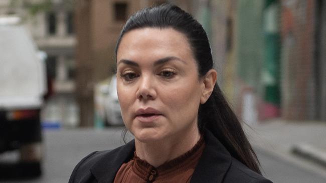 MELBOURNE AUSTRALIA - Newswire Photos OCTOBER 13TH 2023 : Australian performer Vanessa Amorosi arrives at the Supreme Court, to continue giving evidence against her mother for ownership of two properties bought at the height of her success. PICTURE : NCA Newswire / Nicki Connolly