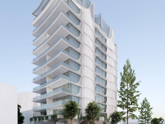 A 13-level tower planned for Palm Beach where developers are seeking a height lift.