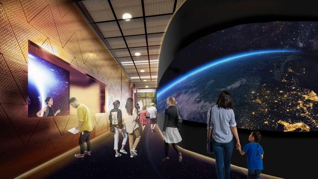 An artist’s impression of the Space Discovery Centre at Lot Fourteen.