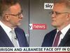 Moment ScoMo cuts in to grill Albo