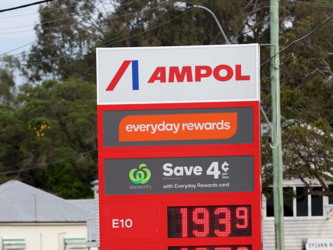 Ampol Toowong on Milton Rd, petrol station price signs before the government fuel tax is back in full, on Tuesday 28th September 2022 - Photo Steve Pohlner